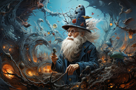Elderly wizard - Generative AIの素材
