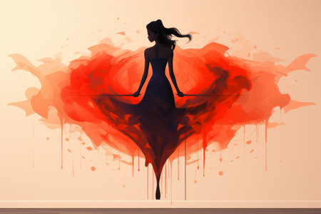 Fiery-tempered sorceress - Generative AIの素材