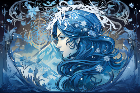 A frost mage, capable of freezing enemies in their tracks and summoning blizzards of icy destruction. - Generative AIの素材