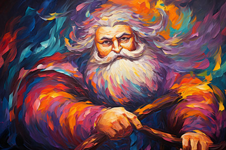 A battle-hardened dwarf warrior, renowned for skill with a warhammer and unyielding determination. - Generative AIの素材