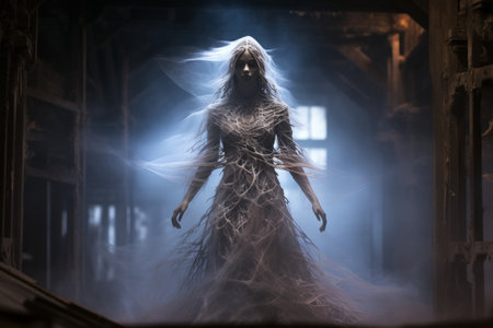 A mysterious and ethereal spirit, able to traverse between realms - Generative AIの素材