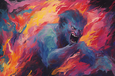 A fearsome and relentless berserker, fueled by rage - Generative AIの素材