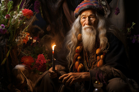 A wise and revered elder, sought after for their sage advice - Generative AIの素材