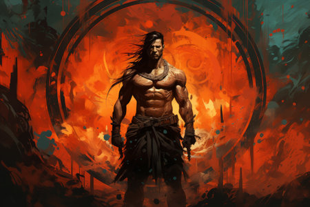 A stoic and disciplined warrior, wielding a blade with unmatched precision. - Generative AIの素材