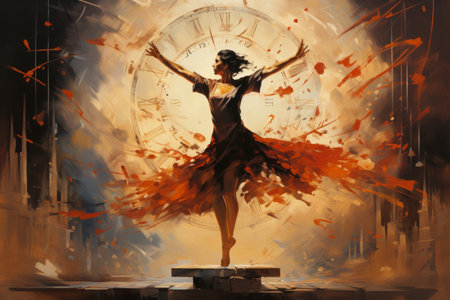 A skilled and agile acrobat, performing breathtaking feats of acrobatics and grace. - Generative AIの素材