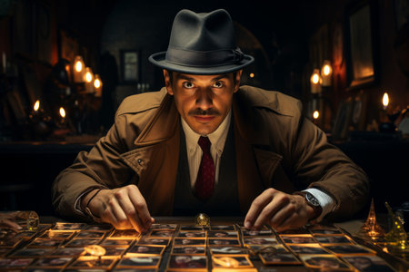 A cunning and observant detective, solving mysteries and uncovering hidden truths. - Generative AIの素材