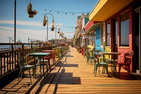 Seaside boardwalks - Generative AIの素材