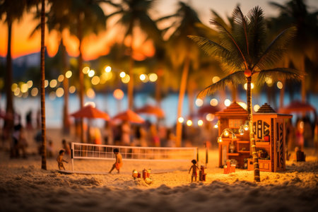 Beach volleyball tournaments - Generative AIの素材