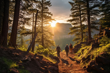 Summer hiking trails - Generative AIの素材