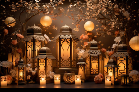 Lanterns and candles - Generative AIの素材