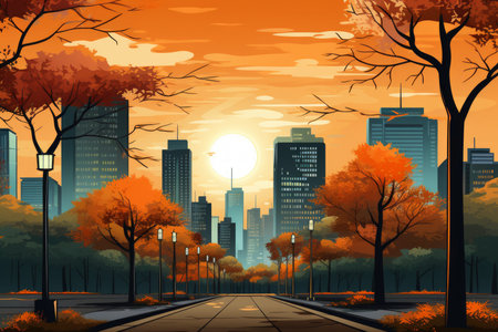 Autumn cityscapes - Generative AIの素材