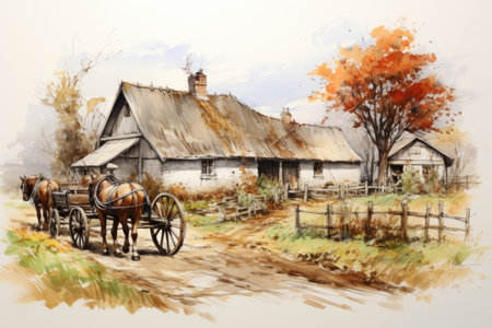 Countryside life - Generative AIの素材