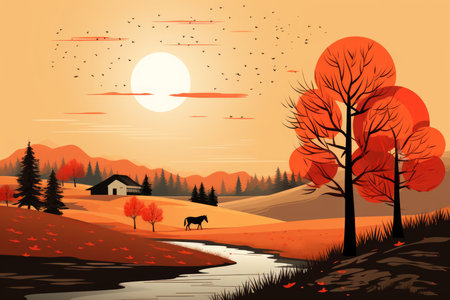 Countryside life - Generative AIの素材