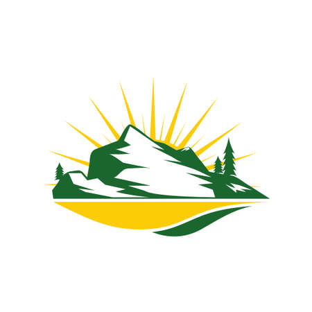 Mountain Logo Template vectorのイラスト素材