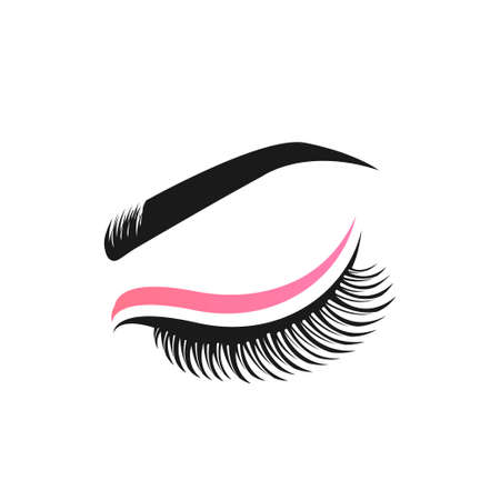 Eyelashes Logo Icon Template Vectorのイラスト素材