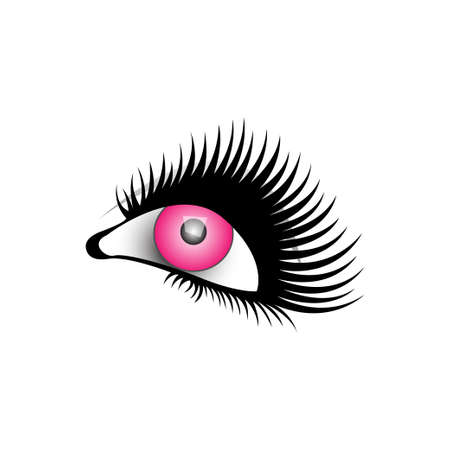 Eyelashes Logo Icon Template Vectorのイラスト素材