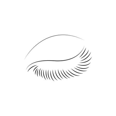 Eyelashes Logo Icon Template Vectorのイラスト素材