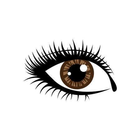 Eyelashes Logo Icon Template Vectorのイラスト素材