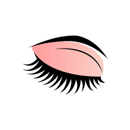 Eyelashes Logo Icon Template Vectorのイラスト素材