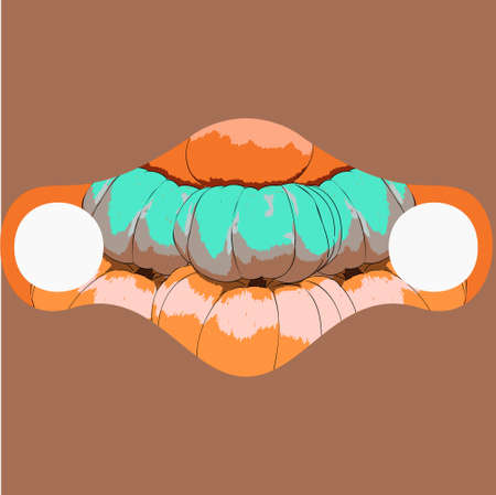 Face Mask with Triple Pumpkinのイラスト素材