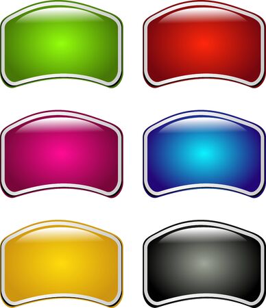 Set of empty web button in many different colorsの写真素材