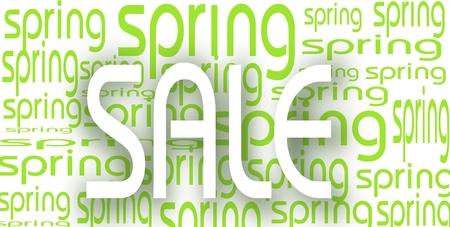Spring sale in green colorの写真素材