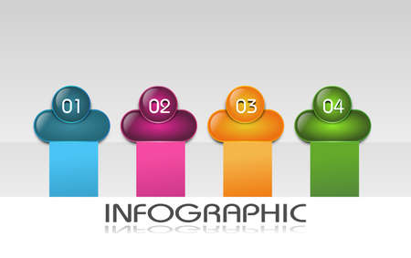 Info graphic template for four stepsの写真素材