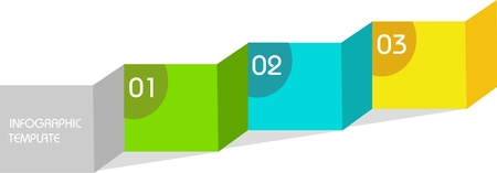 Vector illustration of infographic template for three stepsのイラスト素材