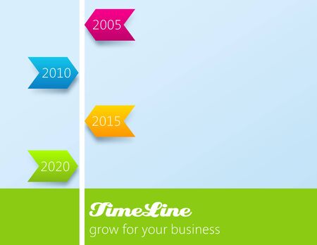 Illustration of inforaphic time line with arrowsの写真素材