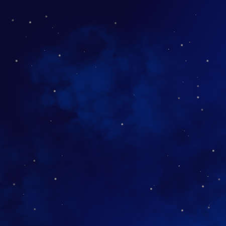 Illustration of night dark blue starry backgroundの写真素材