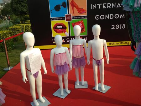 Baby condom dress international condom day 2018のeditorial素材