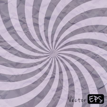 Vector abstract gray background crumpled old paper parchment with rumpled texture, spiral patternのイラスト素材