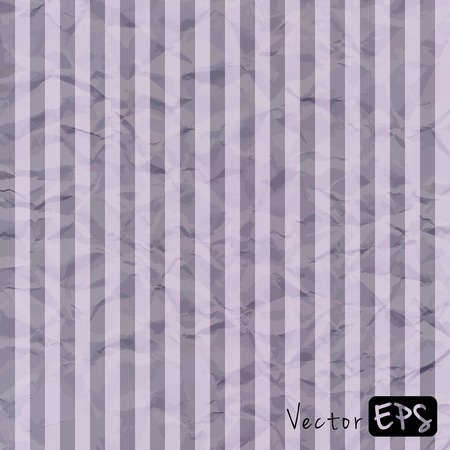Vector abstract gray background crumpled old paper parchment with rumpled texture, strip patternのイラスト素材