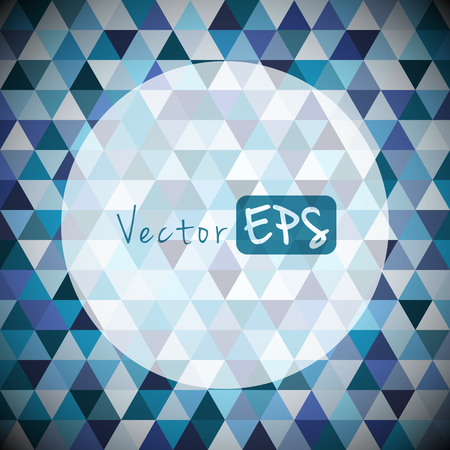 Geometric mosaic pattern from blue triangle texture, abstract vector background illustrationのイラスト素材