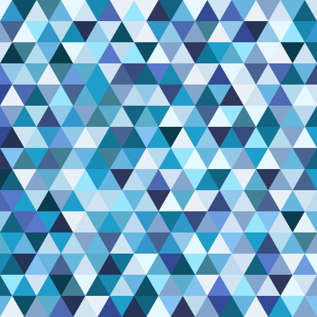 Geometric mosaic pattern from blue triangle texture, abstract vector background illustrationのイラスト素材
