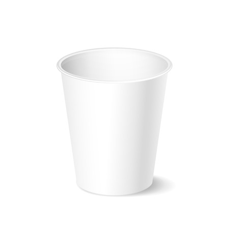 Empty Coffee Cup Isolated On White, Vector Illustrationのイラスト素材