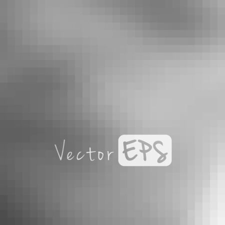 Digital square pixel mosaic, gray black white color, vector abstract backgroundのイラスト素材