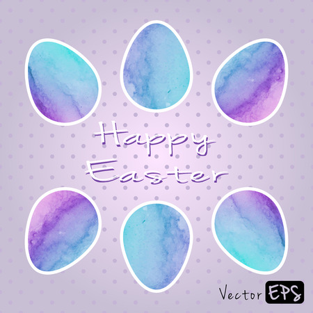 Easter eggs of watercolor textureのイラスト素材