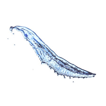Blue water splash isolated on white, vector backgroundのイラスト素材