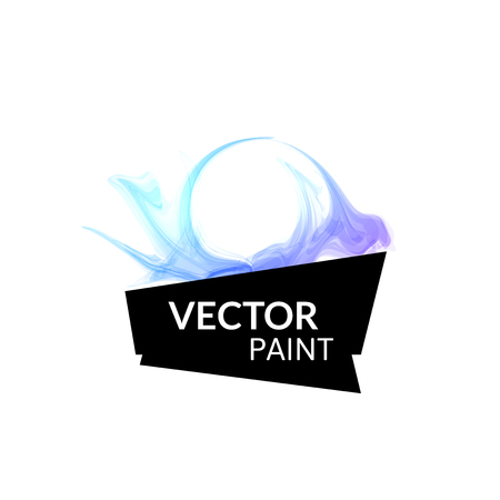 Abstract digital watercolor ink, virtual technology splash paintのイラスト素材