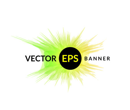 Ink explosion banner design template, digital watercolor blot spotのイラスト素材