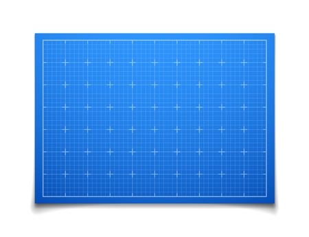 Blue isolated square grid with shadowのイラスト素材