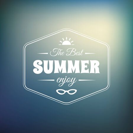 Retro styled summer calligraphic design cardのイラスト素材