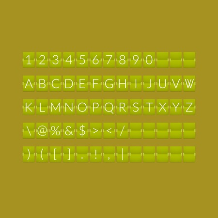 Flat green paper countdown timerのイラスト素材