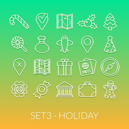Outline icons thin flat design, modern line stroke styleのイラスト素材