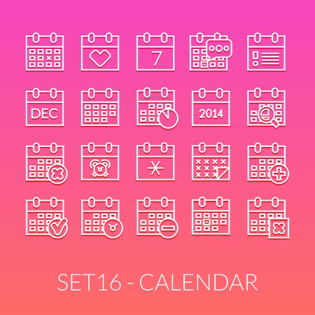 Outline icons thin flat design, modern line stroke styleのイラスト素材