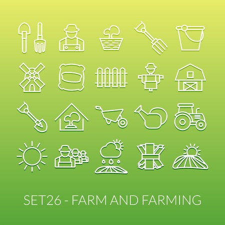 Outline icons thin flat design, modern line stroke styleのイラスト素材