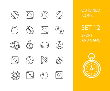 Outline icons thin flat design, modern line stroke styleのイラスト素材