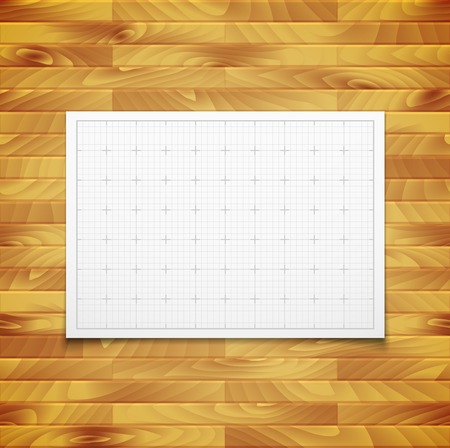 White isolated square grid with shadow isolated on wood textureのイラスト素材