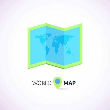 World map with pointerのイラスト素材